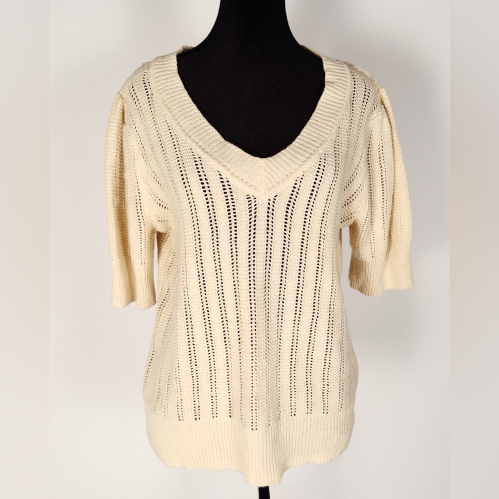 Rachel Roy Short Sleeve Sweater Size L